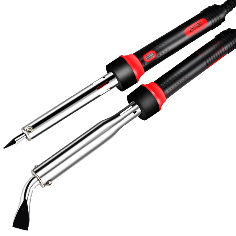 220V 고품질 전기 납땜 인두 80W-300W 납땜 인두 재 작업 스테이션 열 연필 팁 모바일 용접 수리 도구