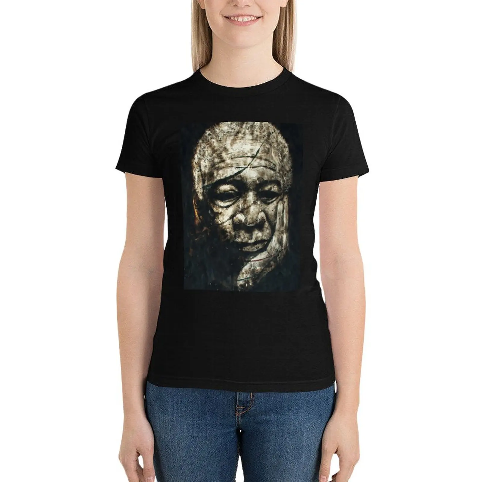 Morgan Freeman T-Shirt cute tops shirts graphic tees Women clothing