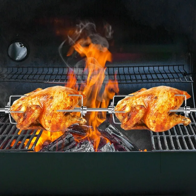 Stainless Steel Barbecue Clip Chicken Grill Fork Multifunctional Clip Grill Tools Barbecue Stick Rotisserie Prongs Meat Forks