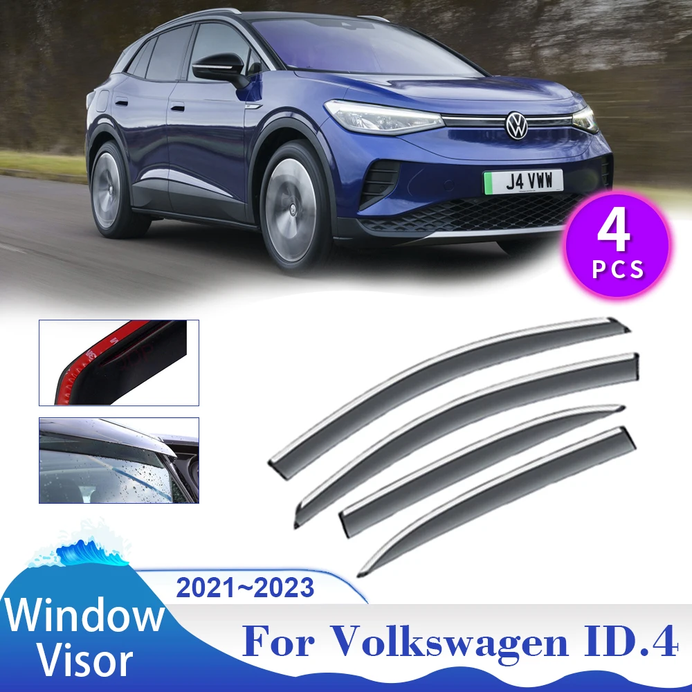 

Window Visor for Volkswagen VW ID.4 ID4 2021 2022 2023 Car Side Rain Guard Deflector Vent Smoke Cover Awnings Shelter Accessorie