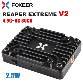 Foxeer 5.8G Reaper Extreme V2 2.5W High Power 72CH VTX FPV Video Transmitter with CNC Shell Built-in Mic for RC FPV Drones 1