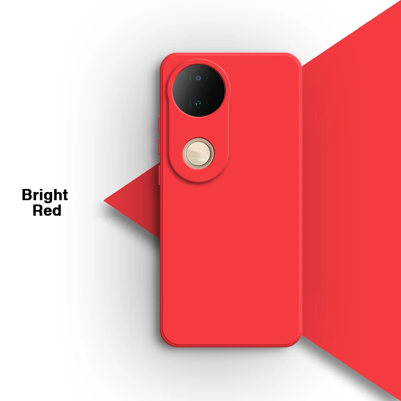 Solid Color Liquid Silicone Phone Case with Camera Protection