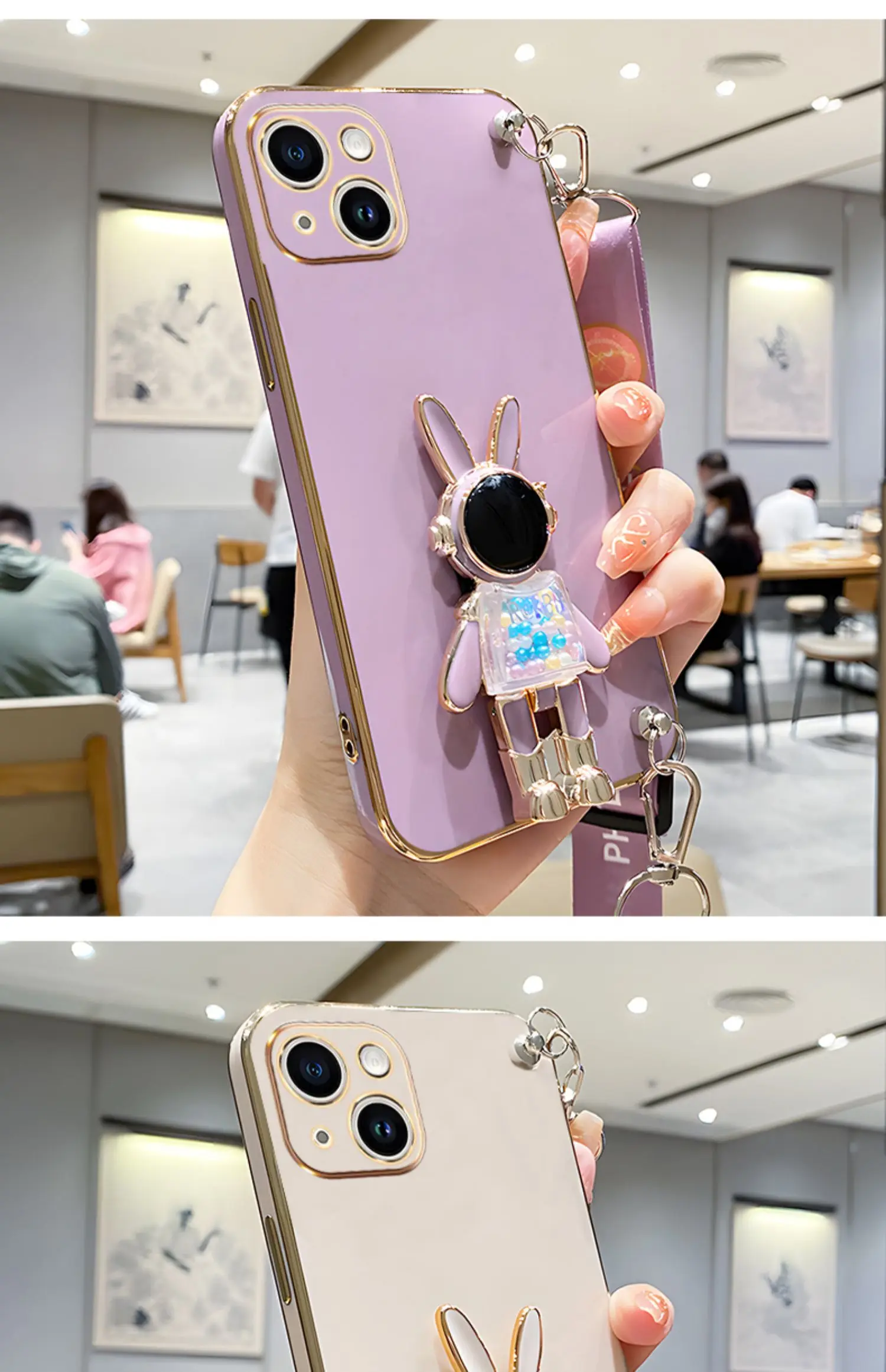 Crossbody Candy Rabbit Lanyard Strap Case For Xiaomi Mi 12T 11T 12 10 Mi13 13 Pro Lite 11 Ultra 5G 8 9 9T Cover_voghion.com