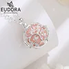 Eudora New 18mm Harmony Ball Flower Cage Pregnancy Chime Necklace Angel Caller Pendant Exquisite Jewelry Gifts For Women 1