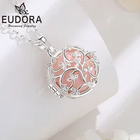 Eudora New 18mm Harmony Ball Flower Cage Pregnancy Chime Necklace Angel Caller Pendant Exquisite Jewelry Gifts For Women 1