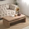 Wooden Coffee Table, 47.6" Rectangle Mid CenturyWood Coffee Tables, Solid Firwood Tabletop Cocktail Tables , Living Room Table 1