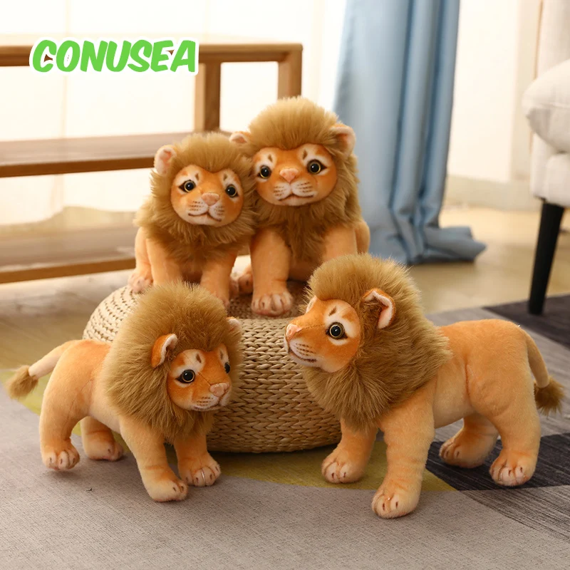 

Cute Lion Tiger Doll Plush Toy Stuffed Toys Kawaii Plushies Dolls Pillow Simulation Animals Toys for Children Home Decoration
