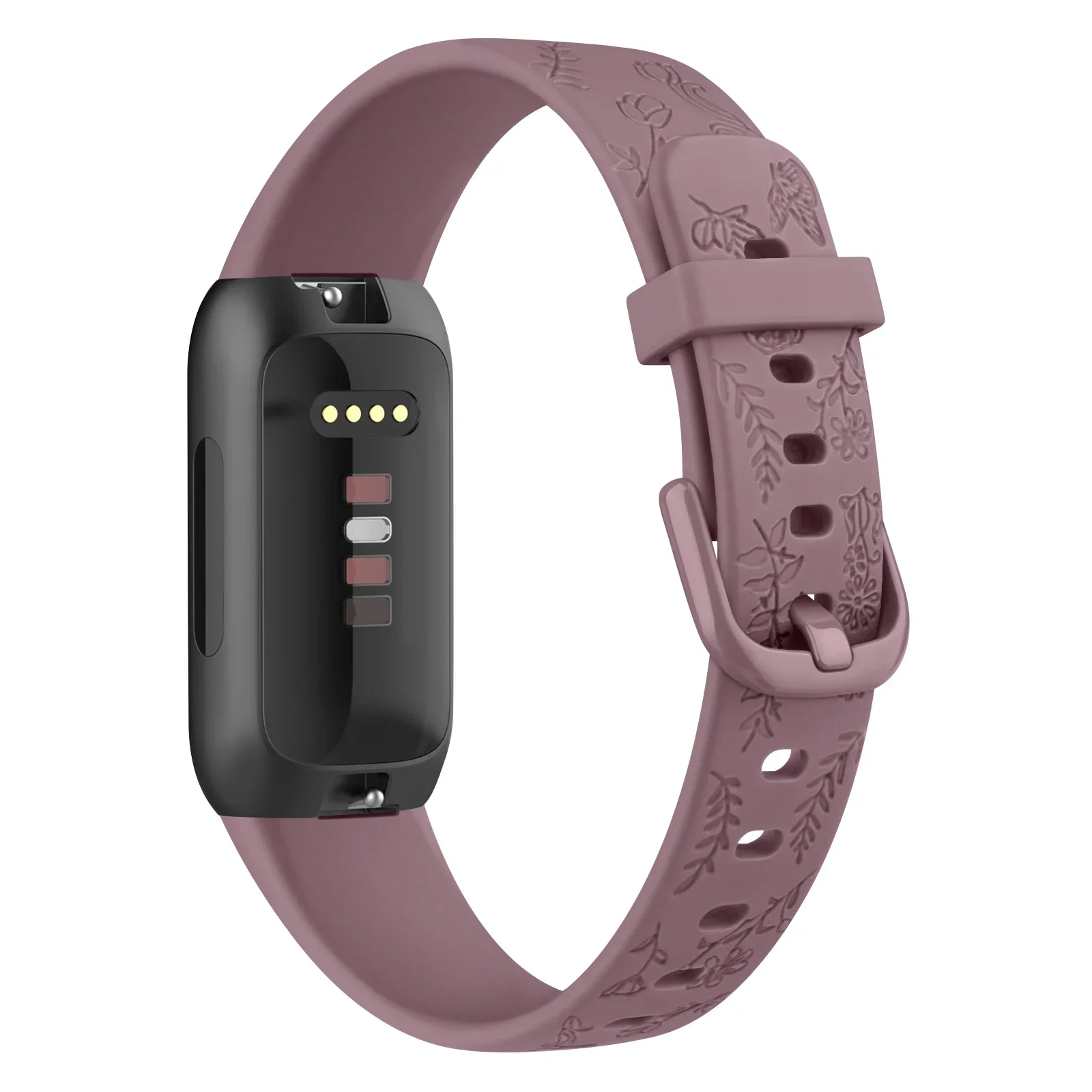 Engraved Floral Soft TPU Bracelet Wristband