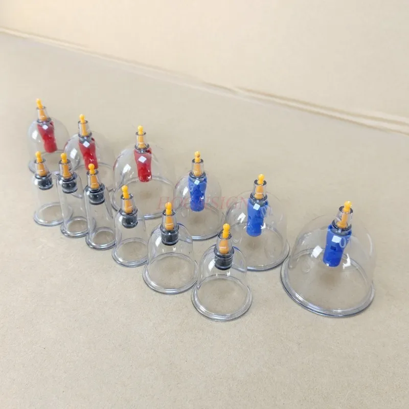 vacuum cupping 12 Cans For Vacuum Cupping Ventosa Terapia Plastic Cup Huaying Home Magnetic Negative Pressure Therapy Health 5