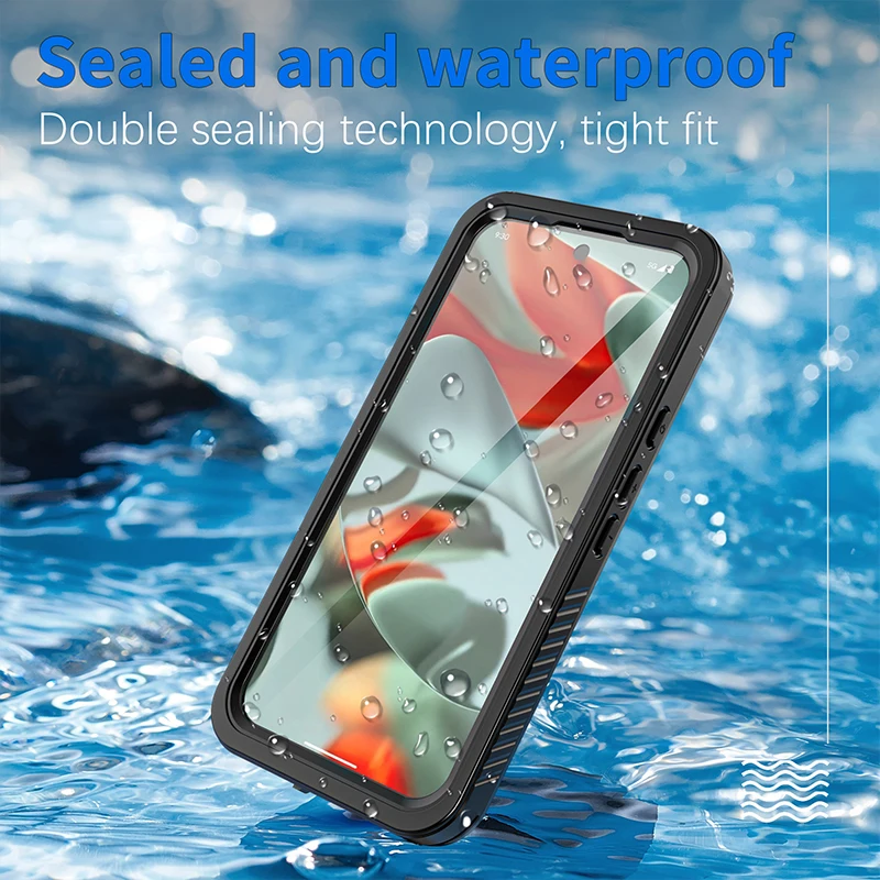 SDTEK Custodia Impermeabile Per Google Pixel 8, Copertura Protettiva Antipolvere