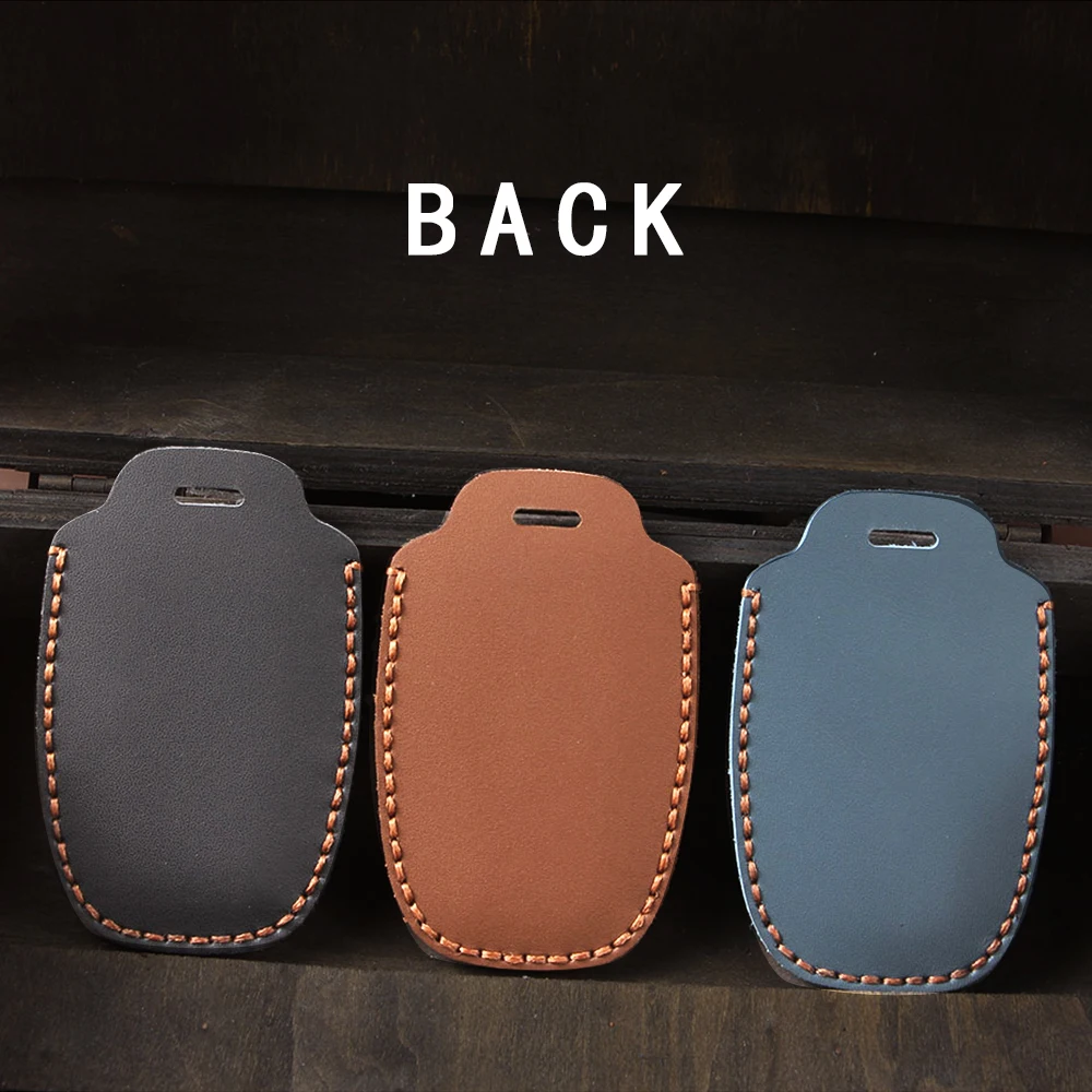 Leather Car Smart Key Case Cover for Aito M5 M7 3 Buttons Remote Protection Shell Keychain Auto Accessories