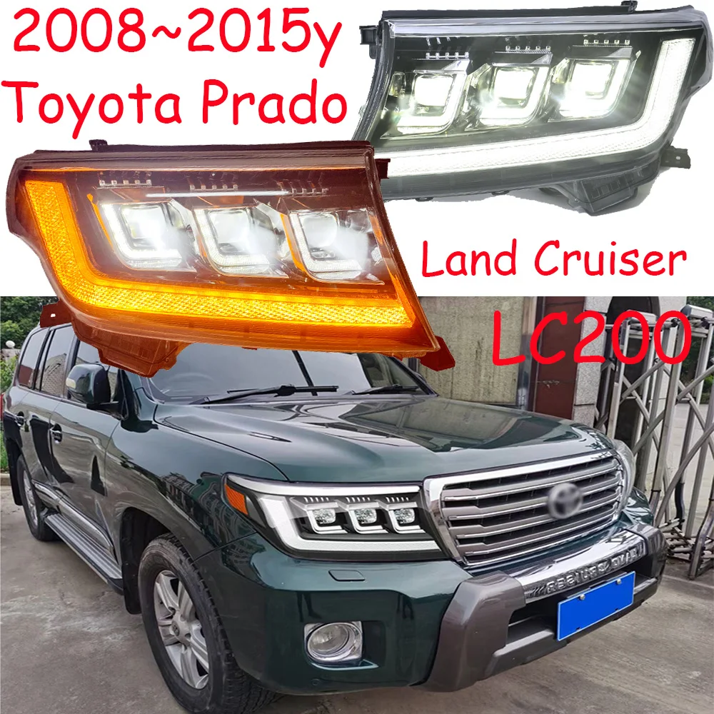 

Автомобильный bupmer Передний фонарь 2007 ~ 2015y для Toyota Prado Land cruiser LC200, Передний фонарь, автомобильные аксессуары, все светодиодный Противотуманные фары для круизера