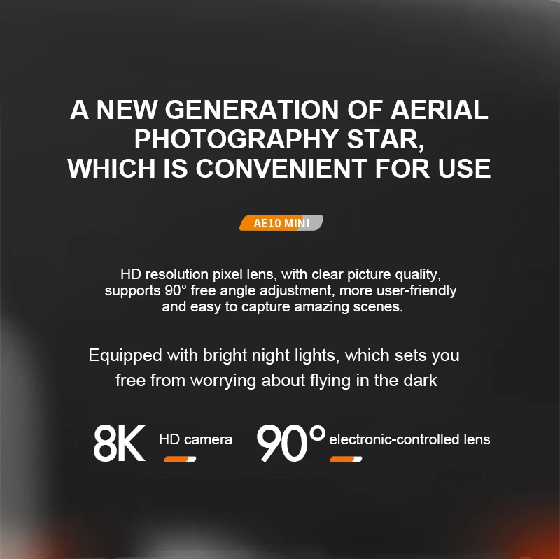 KBDFA AE10 Drone - 6K Mini Brushless Motor Drone Fpv HD 4K Profesional Dual Camera Drones Christmas Gift GPS Quadcopter Rc Toys for Boys 16 KBDFA AE10 Drone, ae1o mini hd resolution pixel lens with