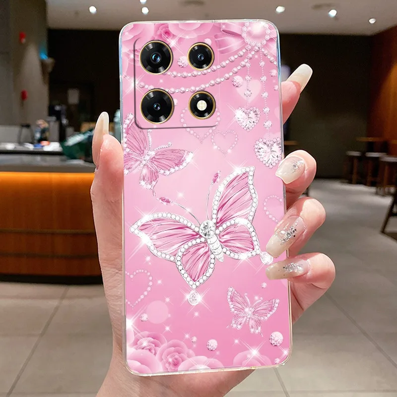 Floral Soft Silicone TPU Phone Case Bumper for Infinix Note 30 Series