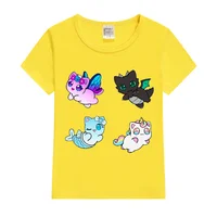 T-Shirt For Girls Anime Aphmau Squad Cat Graphic Print Tshirt Fashion Harajuku Children'S Clothing Tshirt Pink Short Sleeve Tops 5