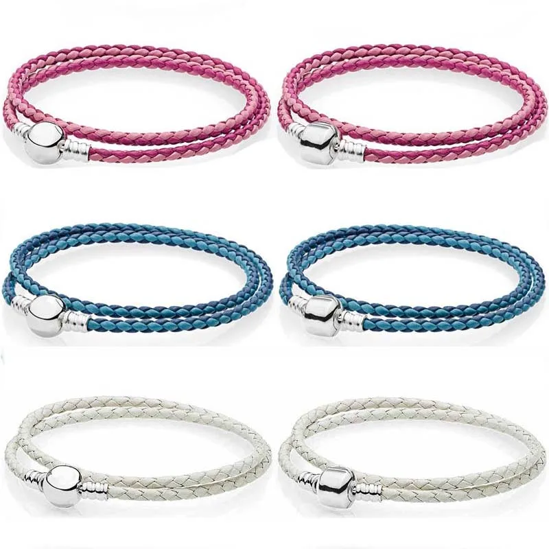 

Оригинальный плетеный кожаный браслет с застежкой в виде бочонка и шара, подходящий для браслета из стерлингового серебра 925 пробы, Шарм-бусина, модные ювелирные изделия «сделай сам»