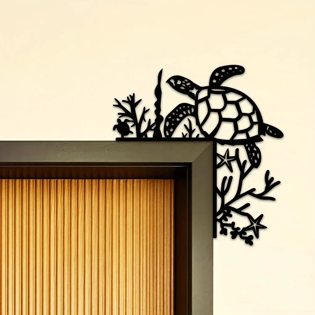 

Turtle Ocean Decoration Wall Sticker Door Corner Decoration Door Frame Corner Decoration Art Wall Decor Metal Wall Hanging Iron