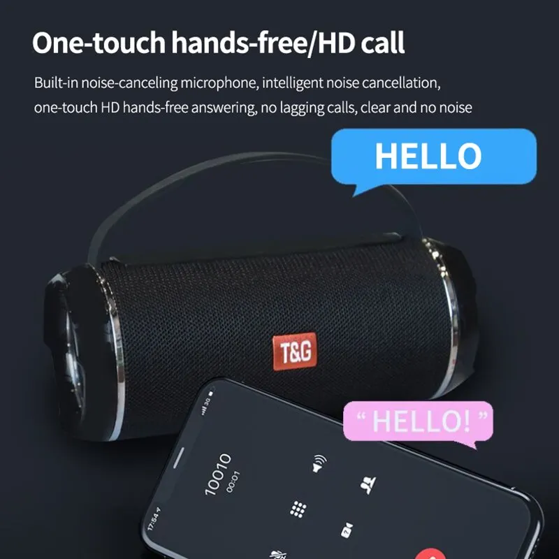 Wireless TG116C Bluetooth Speaker Outdoor Hands Free Call Portable Stereo Cloth Portable TWS Bluetooth Speaker