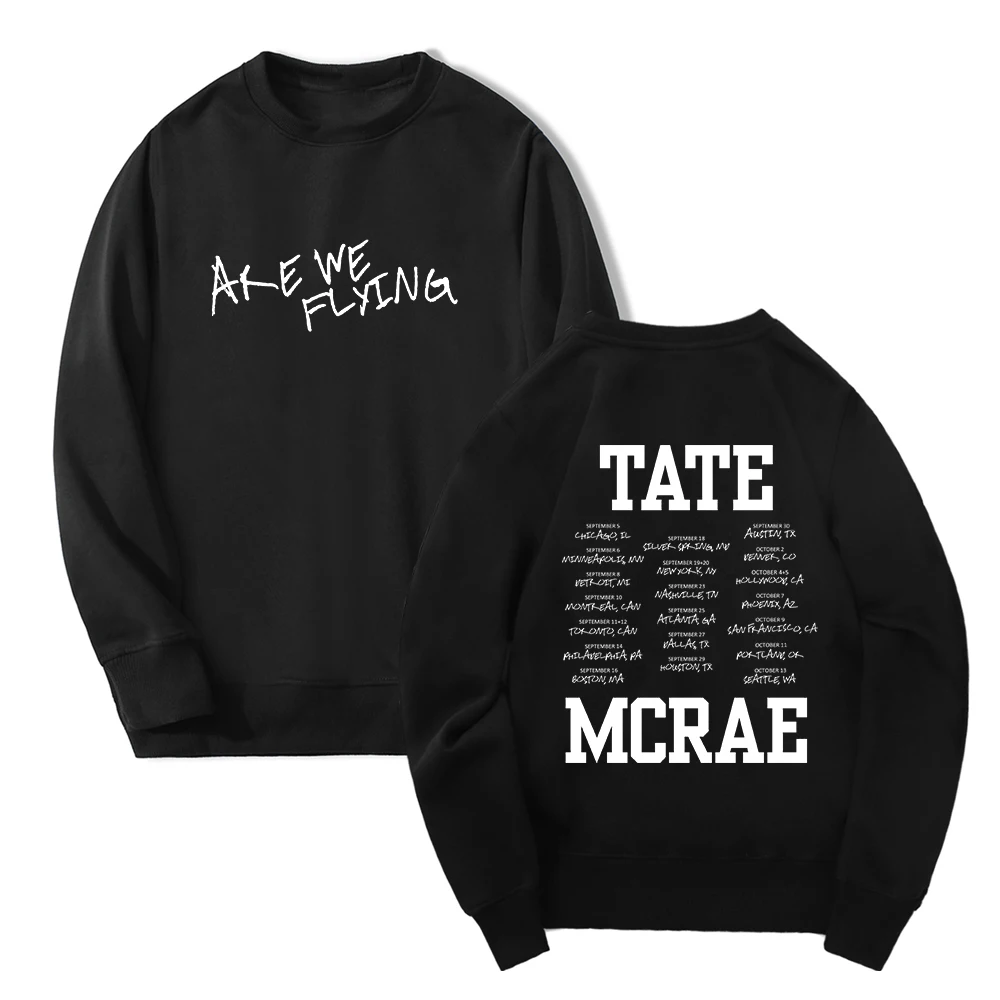 

Tate McRae Are We Flying Tour Merch 2023 New Logo Long Sleeve Streetwear Women Men Sweatshirt Fashion Clothes