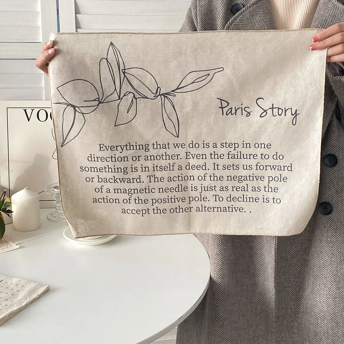 

Korean Style Art Sense of Line Sense of Background Cloth Background Tapestry Atmosphere Sense of Photo Props Decorative Tapestry