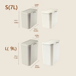 Wall - Mounted Kitchen and Bathroom Organizer Bin - 8L (Grey)