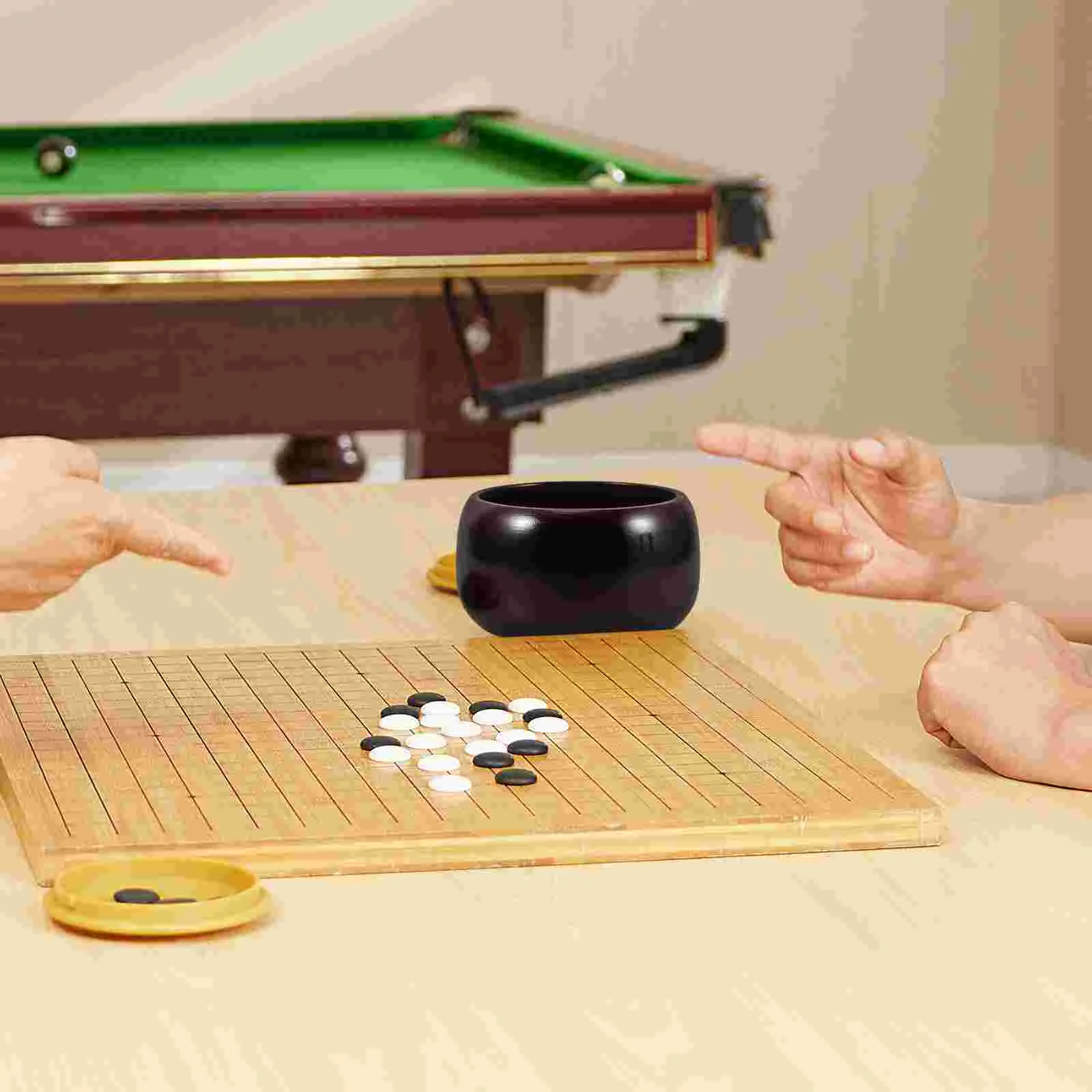 Spacious Capacity Go Chess Container Elegant Bamboo Chess Pieces Holder Board Game Storage Bowls Chinese Storage Container