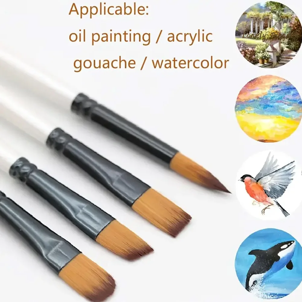 12/48pcs Paint Brush Set, Professional Paintbrushes for Acrylic Painting, Oil, Watercolor, Gouache, Art Supplies for Artists 5