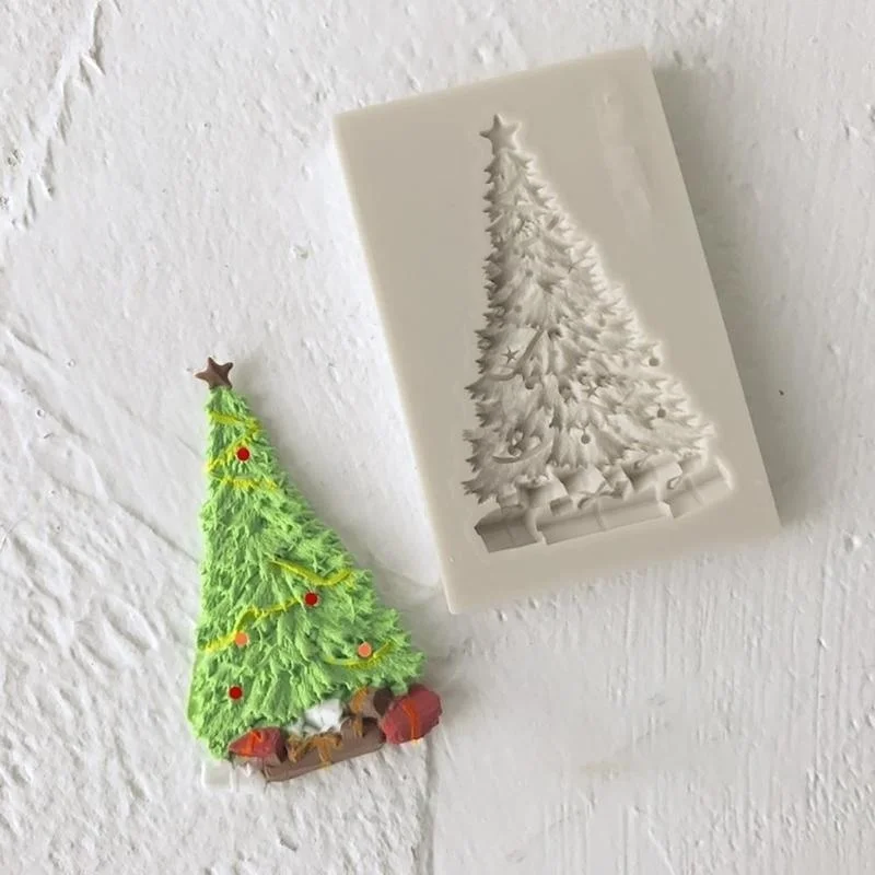 New Christmas Tree Shaped Silicone Mold Cake Decoration Fondant Biscuit Tool 3D Diy Baking Suitable Household Kitchen Tools