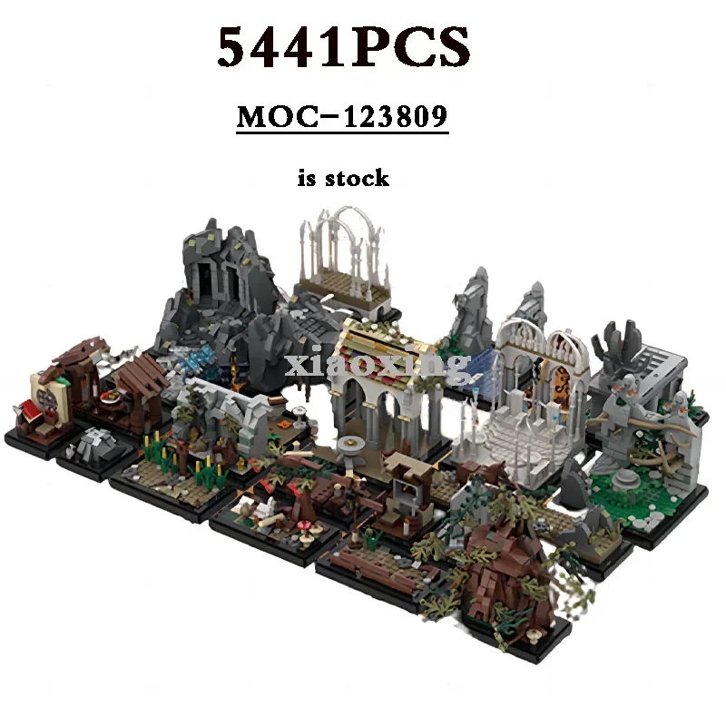 2023 MOC-123809 미니 중세 빌딩 모델, 성인용 빌딩 블록 장난감, 생일 선물, 크리스마스 선물, 5441PCs