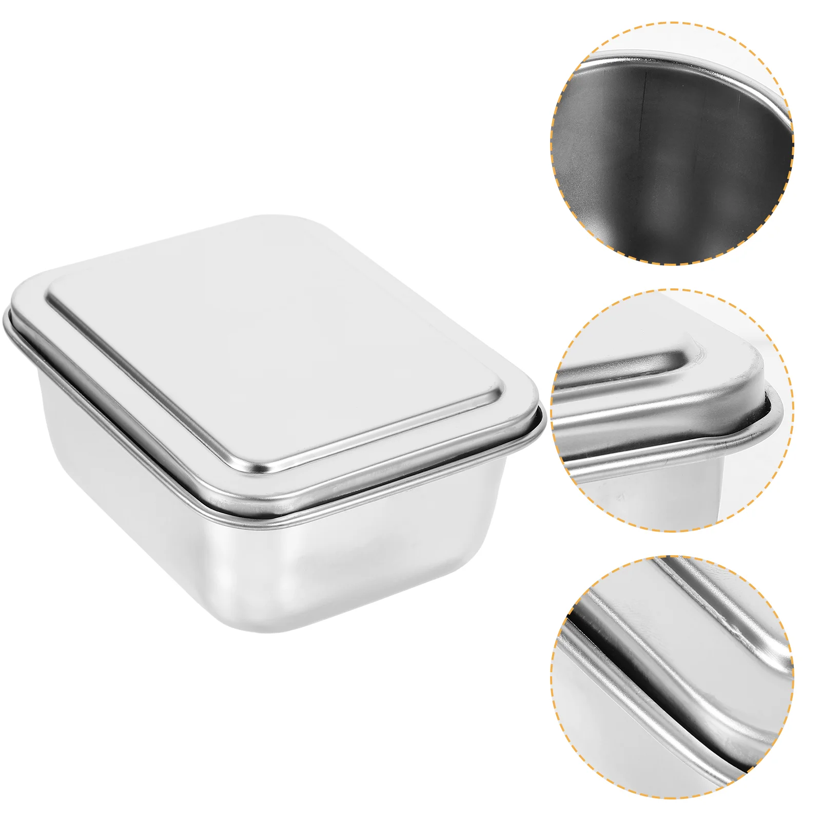 

Stainless Steel Baking Pan with Lid Tiramisu Cake Pan Stainless Steel Baking Pan with Lid