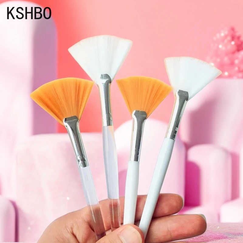 KSHBO 3pcs Practical Facial Brushes Fan Makeup Brushes Soft Portable Mask Brushes Cosmetic Tools for Women Ladies Girls Tools 2