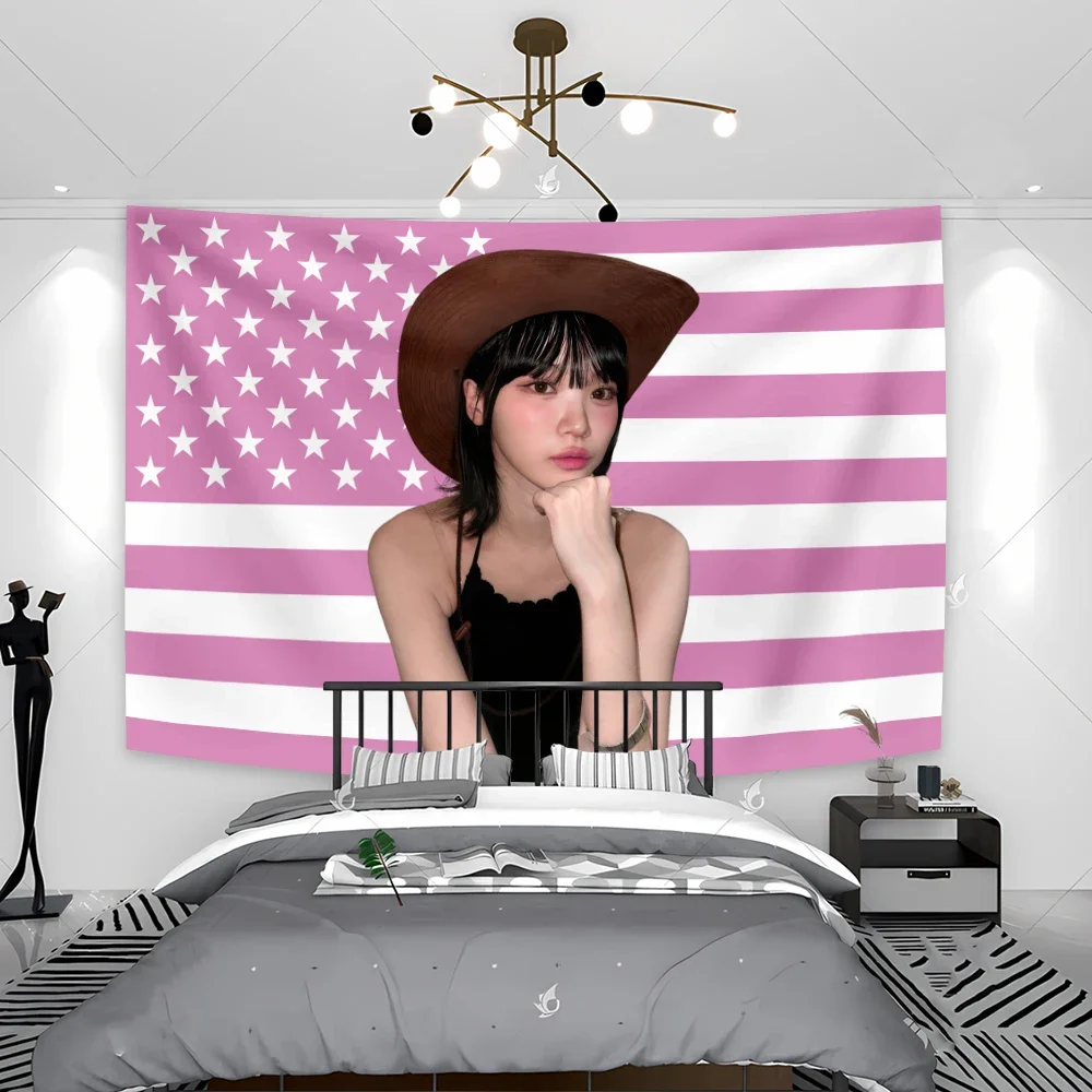 Beauty Girl Chaewons National Chae Flag Home Decoration Wall Hanging Tapestry Decoration Bedroom Sofa Background Cloth