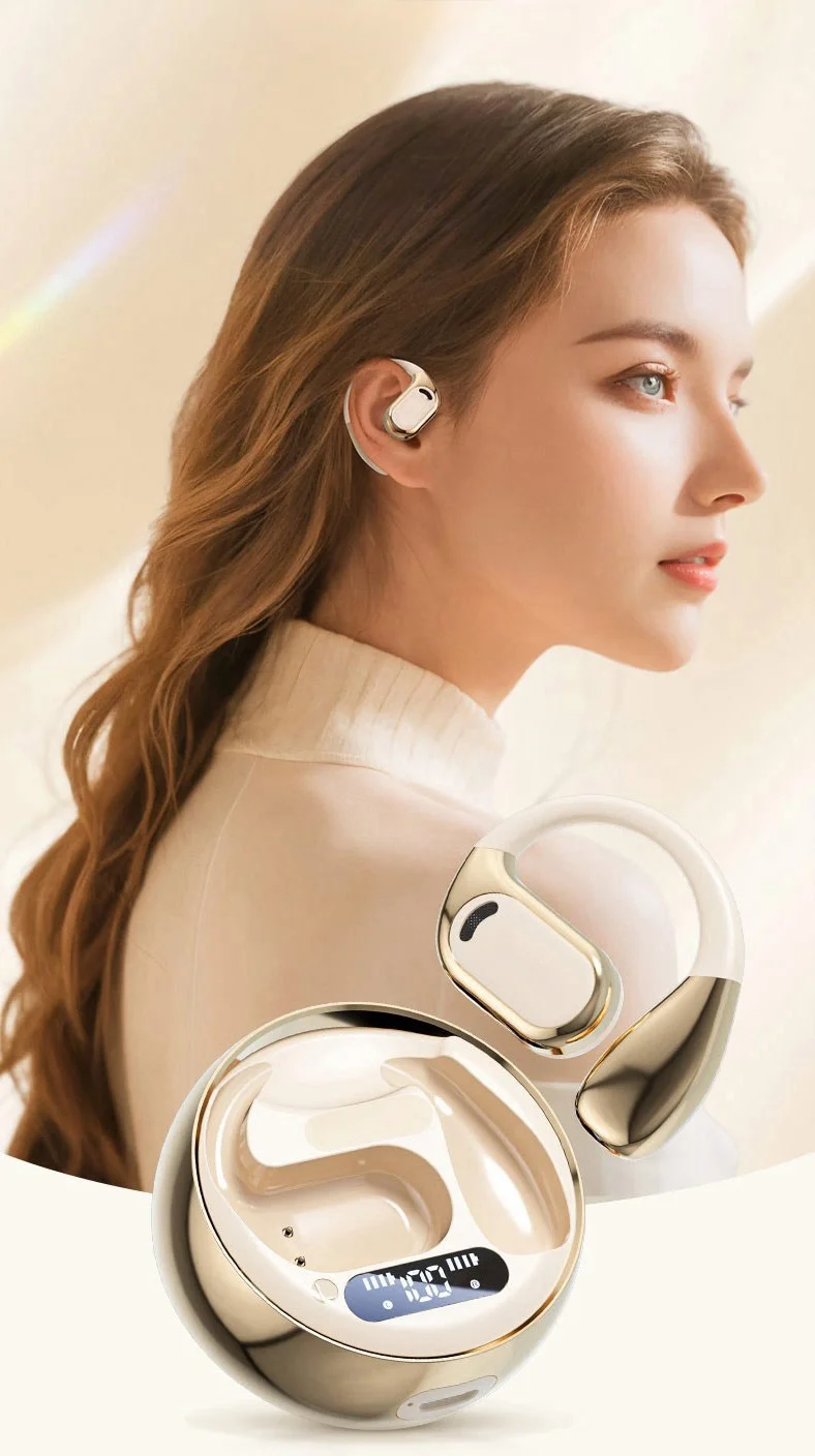 Description Picture 2 of itemWireless Open Ear Hook Earphone Stereo Noise-Cancelling Bluetooth 5.4 Headphones Sport HiFi Headset Low Latency For iPhone 16