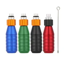 

25mm Aluminum Alloy Cartridge Tattoo Handle Grips With Black Vice 1PCS Straight Tube For Rotary Tattoo Machine Cartridge Needles