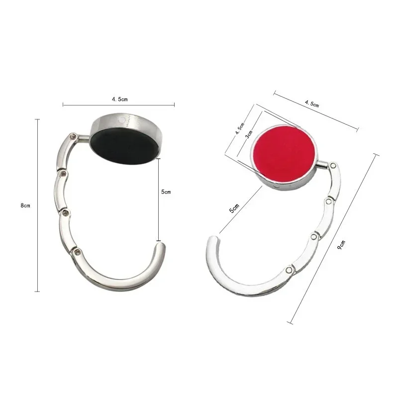 Sleek Portable Folding Metal Purse Hook - Multifunctional Handbag Holder