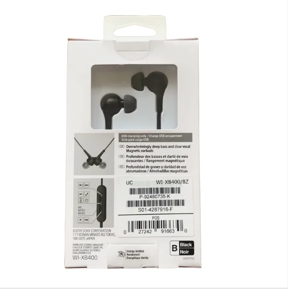 Wireless Headphones WI XB400 In Ear Extra Bass With Mic for Sony Phone Call
