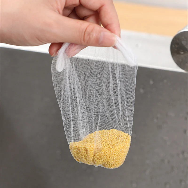 Filtro de agua para alcantarillado, bolsa desechable para fregadero de cocina, ducha, fregadero, malla de almacenamiento de basura, 30-200 piezas