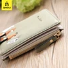 New Embroidered Animal Design Wallet for Women Vogue Cartoon Raccoon Fox Tail Leather Wallets Zip Coin Pocket Student Fold Purse 5