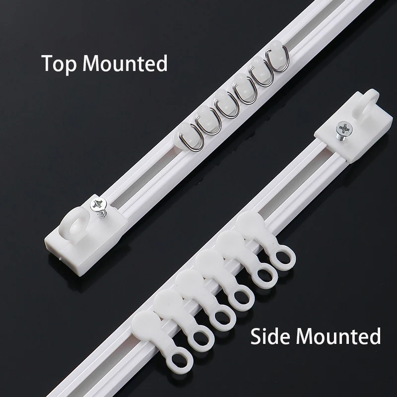 Self Adhesive Curtain Sliding Track Without Punching Nano Silent Track Top Mounted Side Mounted Home Window Decor Accessorie