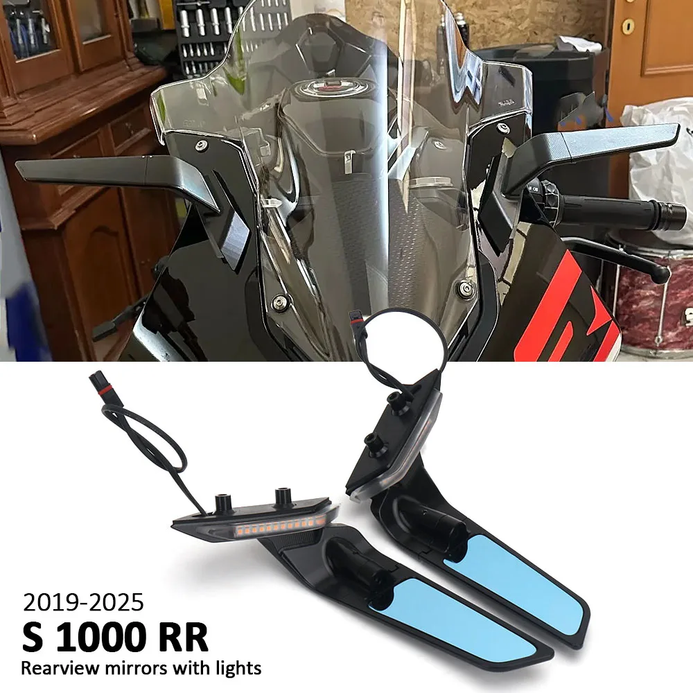 Rétroviseurs Latéraux Arrière De Moto Avec Clignotant LED, Rétroviseur