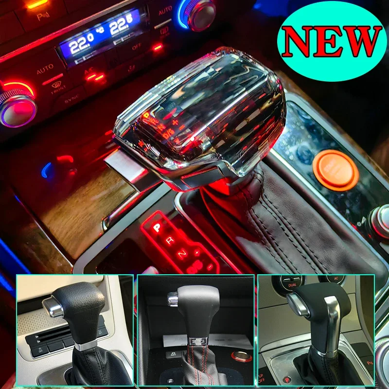 

For Volkswagen VW Passat B6 CC polo touran Tiguan mk2 Golf 6 7 Jetta MK5 Sagitar Led Colorful Crystal Handle Gear Shift Knob Rod