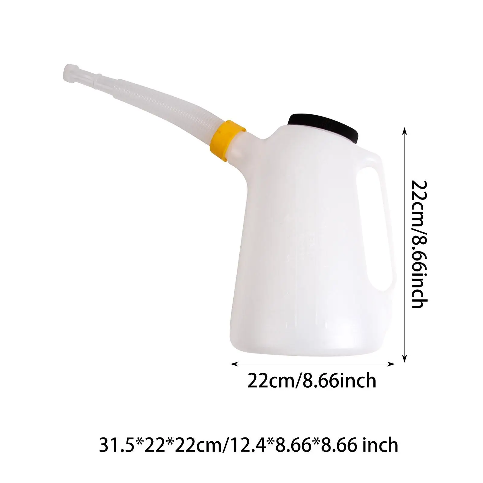 Oil Measuring Container Leakproof with Lid Manual W/ Spout Motorcycle 5L Automotive Oil Pitcher Motor Dispenser Auto Jug