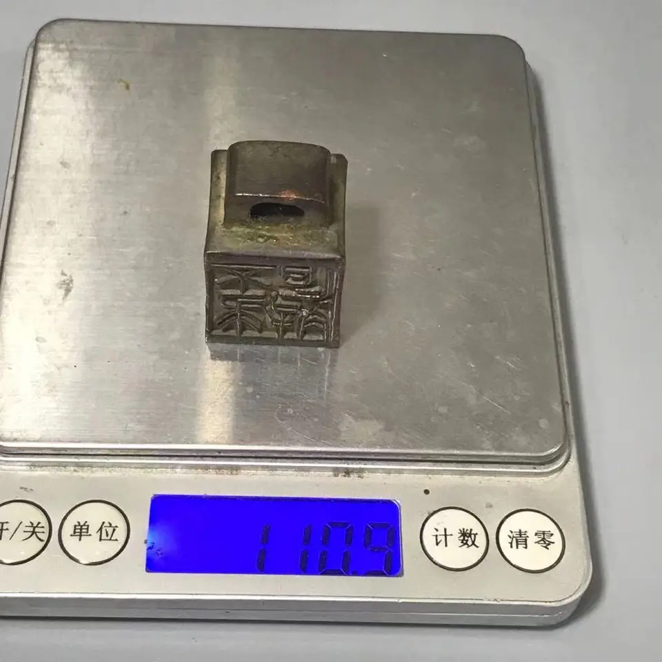 골동품 컬렉션 구리 솔리드 도장, 5 면 도장 구리 옥 도장