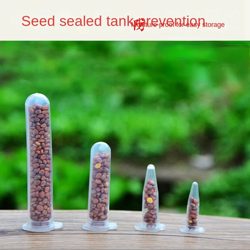 10 Pcs Transparent Seed Sealed Bottle Moisture-Proof Fungus Proofing Seed Bottle Seed Pot Wiith Cover Seed Pot Small Seed Bottle