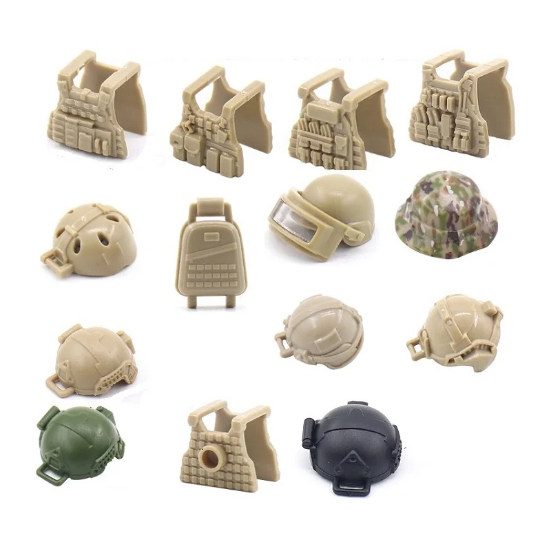 Elmo Della Polizia Antisommossa Armi Militari Mini Action Figures Special Swat City Soldier Moc Building Blocks Parts Brick Children Toys