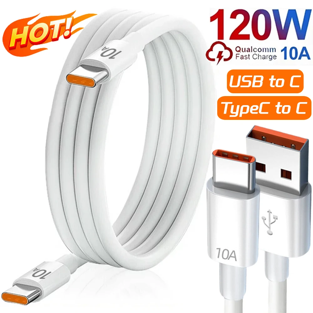 High-Speed USB A to C Charging and Data Cable - 0.25m to 2m, 10A Capacity