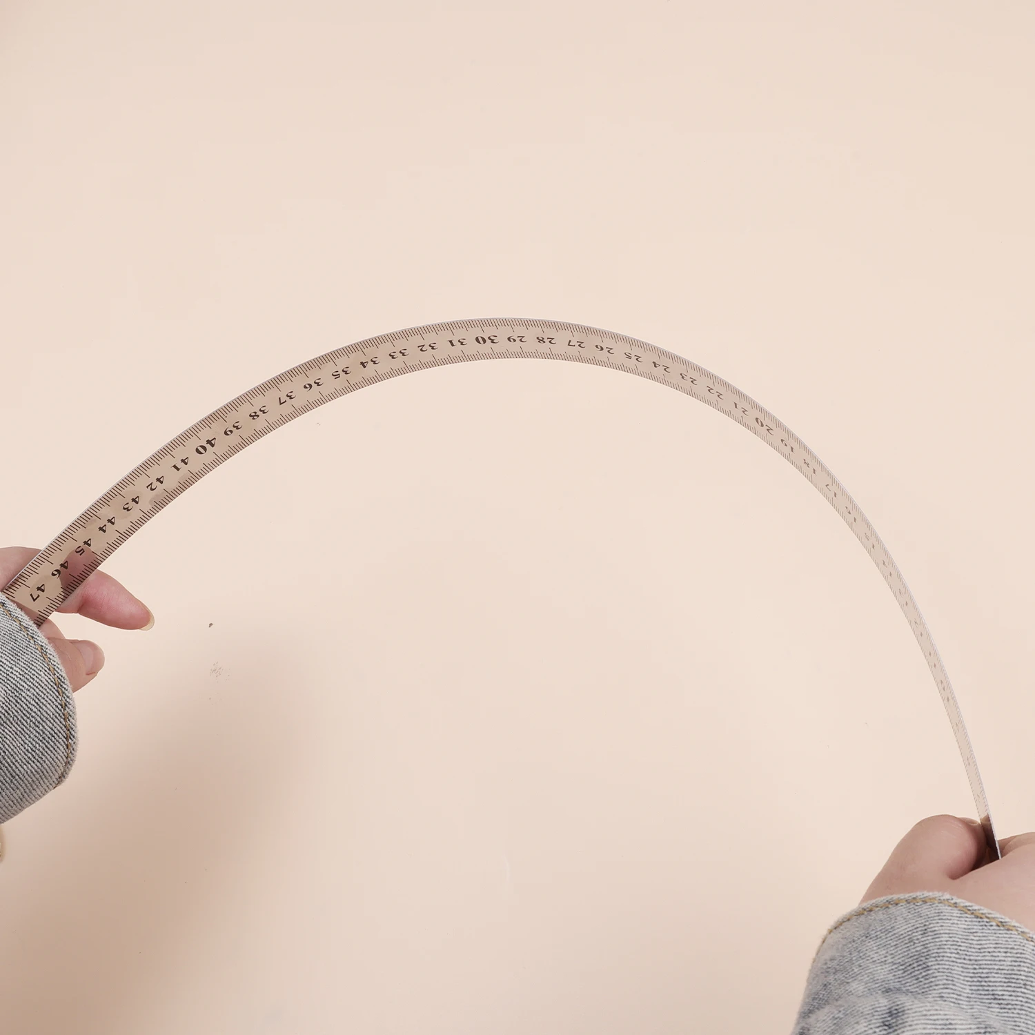 Stainless Steel Metal Straight Ruler Double Sided Precision Measuring Tool Metric Ruler 50cm DIY Drawing Centimeter Inches Scale