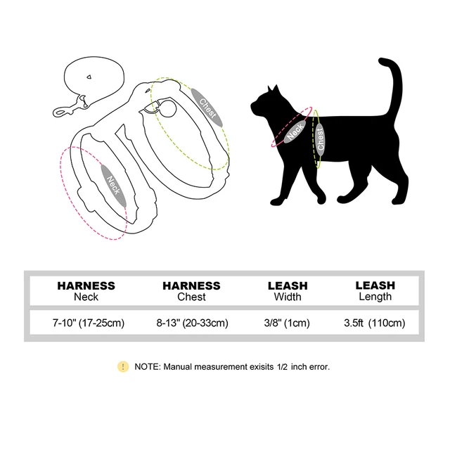 Nylon Cat Harness Vest Leash Lead For Kitten Puppy Adjustable Small Medium Cats Dog Harness With Bell Accessories Leash Set 6