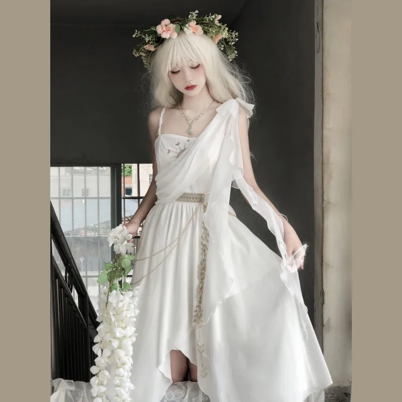 Studio original design Tears of Themis Lolita Greek wandering style irregular skirt dress lolita blouse victorian dress