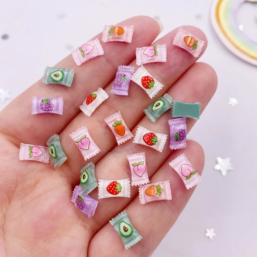 50 sztuk żywica kolorowe mały uroczy różne smaki owocowe cukierki